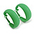 40mm D/ Wide Green Hoop Earrings in Matt Finish - Medium Size - view 9