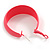 40mm D/ Wide Pink Hoop Earrings in Matt Finish - Medium Size - view 6