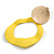 Off Round Textured Curvy Hoop Earrings in Gold Tone (Yellow Matt Finish) - 50mm Long - view 5