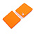 30mm Tall/ Orange Acrylic Square Stud Earrings in Matt Finish - view 5