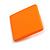 30mm Tall/ Orange Acrylic Square Stud Earrings in Matt Finish - view 6