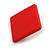 30mm Tall/ Red Acrylic Square Stud Earrings in Matt Finish - view 4