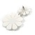 White/Black Acrylic Floral Drop Earrings - 55mm L - view 7