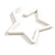 Large White Acrylic Star Hoop Earrings - 70mm Across - view 6