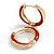 20mm Small Red Enamel Gold Tone Huggie Hoop Earrings