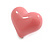 Pink Shiny Acrylic Heart Stud Earrings - 20mm Wide - view 5