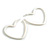 Large White Acrylic Heart Earrings - 70mm Tall - view 4