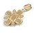 Statement Large Multi Glass Bead Cross Drop Earrings in Gold Tone - 85mm Long - view 6