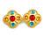 Large Multicoloured Acrylic Bead Stud Earrings - 40mm Across