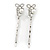 Pair Of Clear Crystal, Simulated Pearl Bow Hair Slides In Rhodium Plating - 55mm Length - view 8