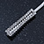 Pair Of Clear Swarovski Crystal Square Hair Slides In Rhodium Plating - 55mm Length - view 4