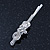 Pair Of Clear Crystal 'Daisy' Hair Slides In Rhodium Plating - 55mm Length - view 5