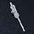 Pair Of Clear Crystal 'Daisy' Hair Slides In Rhodium Plating - 55mm Length - view 8