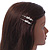 Pair Of Clear Crystal 'Daisy' Hair Slides In Rhodium Plating - 55mm Length - view 4