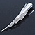 Bridal/ Prom/ Wedding Rhodium Plated Clear Crystal Hair Beak Clip/ Concord Clip - 13cm Length - view 3