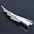 Bridal/ Prom/ Wedding Rhodium Plated Clear Crystal Hair Beak Clip/ Concord Clip - 13cm Length - view 5