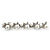 Bridal Wedding Prom Silver Tone Simulated Glass Pearl Crystal Barrette Hair Clip Grip - 85mm Width - view 10