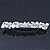 Bridal Wedding Prom Silver Tone Crystal & Simulated Pearl Barrette Hair Clip Grip - 85mm Width - view 7