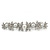 Bridal Wedding Prom Silver Tone Simulated Pearl Diamante 'Butterfly' Barrette Hair Clip Grip - 85mm Across - view 3