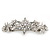 Bridal Wedding Prom Silver Tone Diamante 'Daisy Flower' Barrette Hair Clip Grip - 85mm Across - view 10