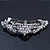 Bridal Wedding Prom Silver Tone Diamante 'Daisy Flower' Barrette Hair Clip Grip - 85mm Across - view 11