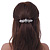 Bridal Wedding Prom Silver Tone Diamante 'Daisy Flower' Barrette Hair Clip Grip - 85mm Across - view 4
