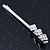 2 Bridal/ Prom Crystal Fancy Hair Grips/ Slides In Rhodium Plating - 55mm Across - view 6