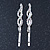 2 Rhodium Plated Clear/ AB Crystal 'Infinity' Hair Grips/ Slides - 55mm Across - view 8