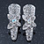 2 Small Rhodium Plated Clear & AB Crystal Butterfly Hair Beak Clips/ Concord Clips - 35mm Length - view 7