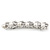 Bridal Wedding Prom Silver Tone Crystal Diamante & Simulated Pearl Barrette Hair Clip Grip - 85mm Width - view 12