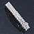 Bridal Wedding Prom Silver Tone Plain Crystal Barrette Hair Clip Grip - 85mm Width - view 11