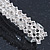 Bridal Wedding Prom Silver Tone Plain Crystal Barrette Hair Clip Grip - 85mm Width - view 7