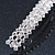 Bridal Wedding Prom Silver Tone Plain Crystal Barrette Hair Clip Grip - 85mm Width - view 5