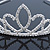 Bridal/ Wedding/ Prom Rhodium Plated Austrian Crystal Double Heart Tiara - view 4