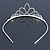 Bridal/ Wedding/ Prom Rhodium Plated Austrian Crystal Double Heart Tiara - view 6