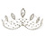 Statement Bridal/ Wedding/ Prom Rhodium Plated Austrian Crystal Leaf Tiara - view 8