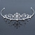 Princess Bridal/ Wedding/ Prom Rhodium Plated Austrian Crystal Tiara - view 4