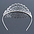Bridal/ Wedding/ Prom Rhodium Plated Clear Austrian Crystal Starlet Tiara - view 7