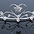 Bridal/ Wedding/ Prom Rhodium Plated Austrian Crystal Open Heart Tiara - view 4
