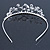 Delicate Bridal/ Wedding/ Prom Rhodium Plated Austrian Crystal Floral Tiara - view 7