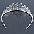 Statement Bridal/ Wedding/ Prom Rhodium Plated Austrian Crystal Tiara - view 7