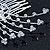 Statement Bridal/ Wedding/ Prom/ Party Rhodium Plated Clear Swarovski Sculptured Flower Crystal Hair Comb - 9cm Width - view 5
