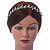 Bridal/ Wedding/ Prom Rhodium Plated Clear Crystal Floral Tiara Headband - view 2