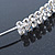 Bridal/ Wedding/ Prom Rhodium Plated Clear Crystal 2 Row Tiara Headband - view 5