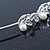 Bridal/ Wedding/ Prom Rhodium Plated Simulated Pearls, Crystal Leaves Tiara Headband - view 7