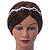 Bridal/ Wedding/ Prom Rhodium Plated Clear Crystal Wavy Tiara Headband - view 2