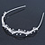 Bridal/ Wedding/ Prom Rhodium Plated Clear Crystal Wavy Tiara Headband - view 6