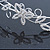 Bridal/ Wedding/ Prom Rhodium Plated Crystal Butterfly, Flowers & Leaves Tiara Headband - view 4
