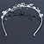Bridal/ Wedding/ Prom Rhodium Plated Crystal Butterfly, Flowers & Leaves Tiara Headband - view 6