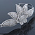 Bridal/ Wedding/ Prom Silver Tone Austrian Crystal Flower Tiara Headband - view 4